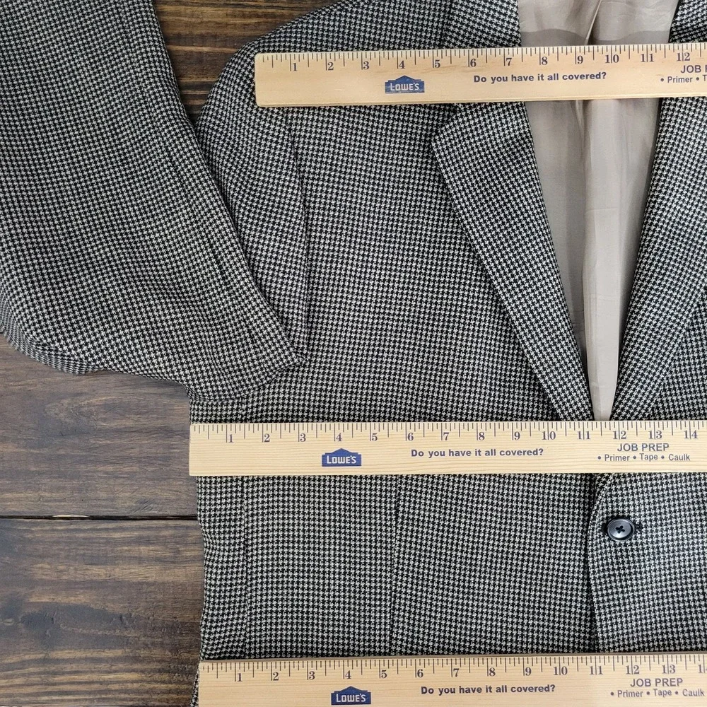 Calvin Klein Men's‎ Sport Coat Blazer Three Button Beige Black Wool 46XL